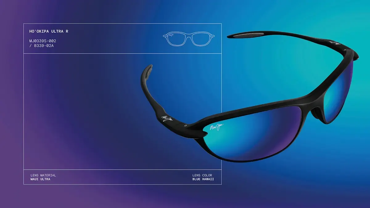 Verre polarisé Maui Jim en gros plan