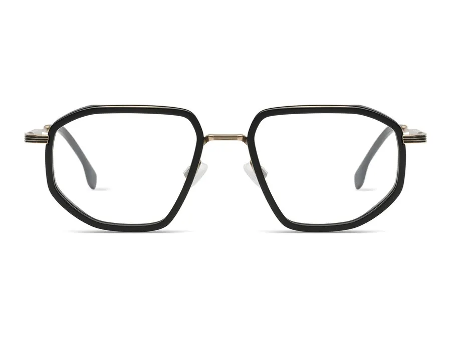 Komono Axel, lunettes de vue coloris white gold black, vue de face