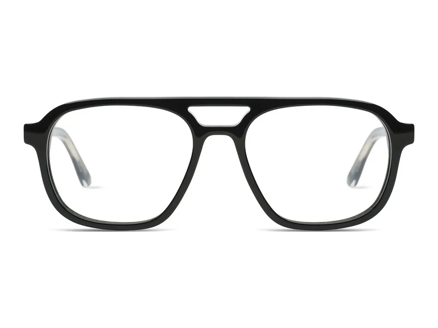 Komono Charlie, lunettes de vue coloris black rain, vue de face